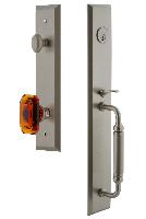 Grandeur HardwareFAVCGRBCAFifth Avenue One-Piece Handleset with C Grip and Baguette Amber Knob