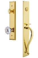Grandeur HardwareFAVSGRFONFifth Avenue One-Piece Handleset with S Grip and Fontainebleau Knob