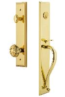 Grandeur HardwareFAVSGRWINFifth Avenue One-Piece Handleset with S Grip and Windsor Knob