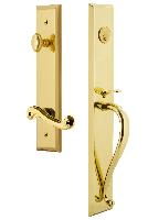 Grandeur HardwareFAVSGRNEWFifth Avenue One-Piece Handleset with S Grip and Newport Lever