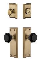 GrandeurFAVLYO_ComboFifth Avenue Plate with Lyon Knob and matching Deadbolt