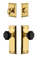 GrandeurFAVLYO_ComboFifth Avenue Plate with Lyon Knob and matching Deadbolt
