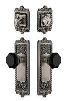 GrandeurWINLYO_ComboWindsor Plate with Lyon Knob and matching Deadbolt