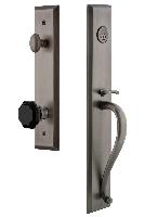 GrandeurFAVSGRLYOFifth Avenue One-Piece Handleset with S Grip and Lyon Knob Antique Pewter